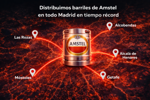 Zonas de reparto Barril Amstel en tiempo record