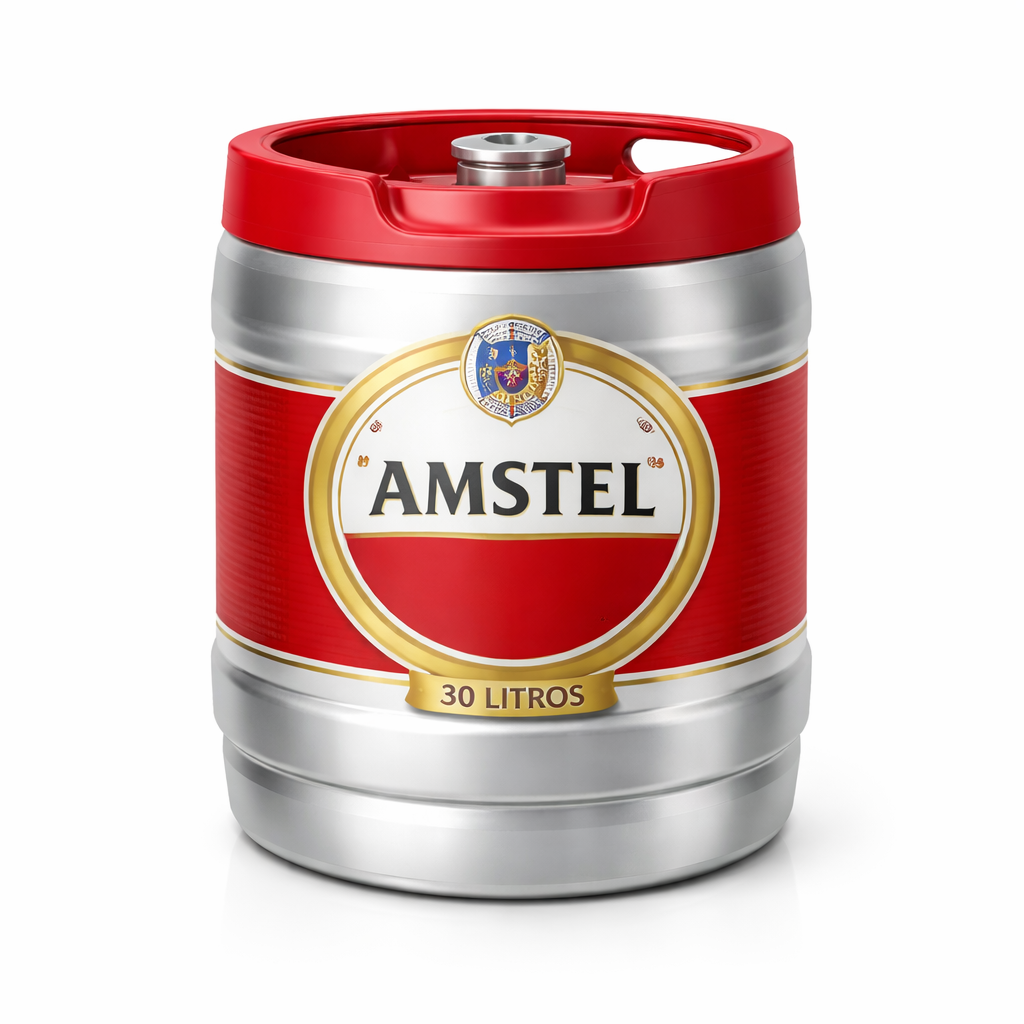 Barril Amstel en Madrid con reparto urgente para hostelería, eventos y particulares.