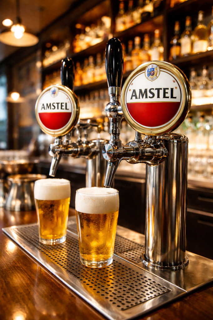 Reparto urgente de barriles Amstel.