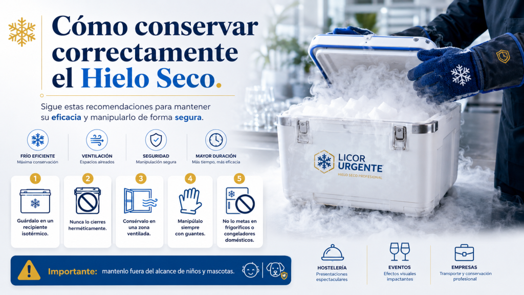 El hielo seco comienza a sublimarse desde el mismo momento en que se fabrica.