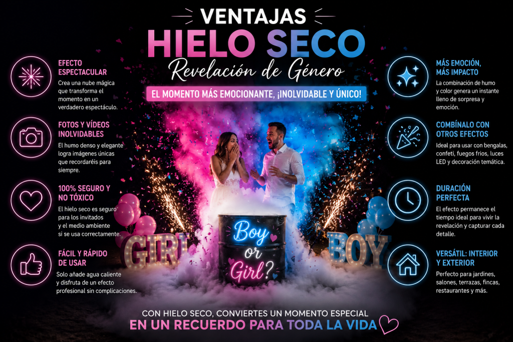 Nube de humo creada con hielo seco durante una fiesta de revelación de género.