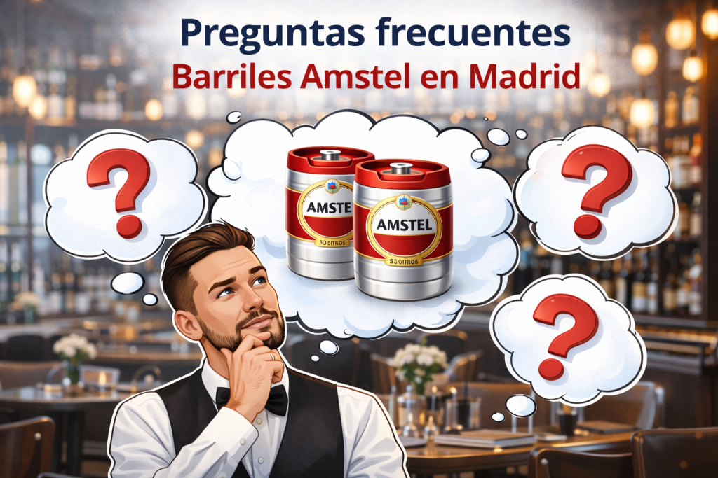 Información sobre barriles Amstel y distribución urgente.