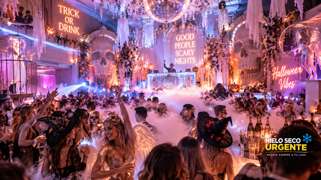 Hielo seco para fiestas Madrid con suministro para Halloween y eventos