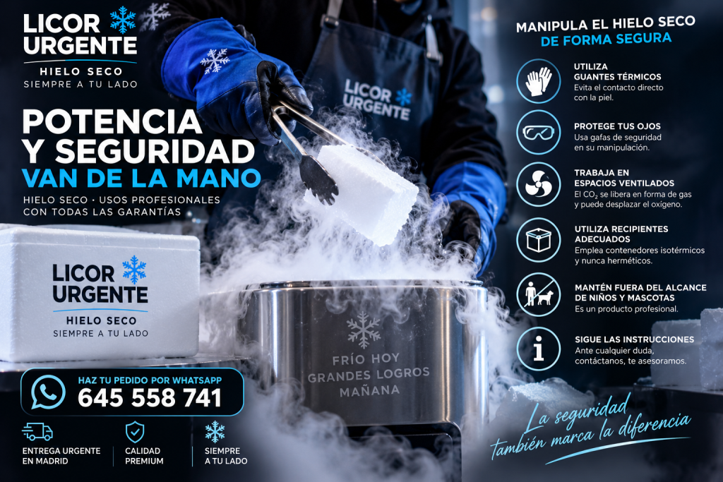 Seguridad y manipulación profesional del hielo seco en clínicas