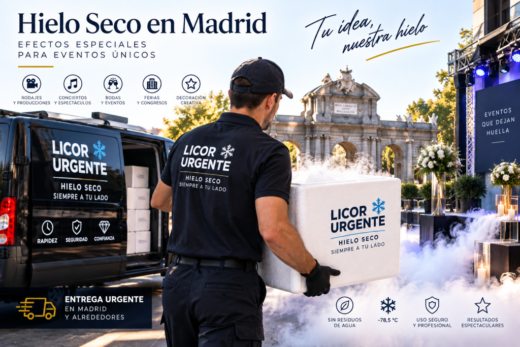 Proveedor profesional de hielo seco para clínicas premium de Madrid